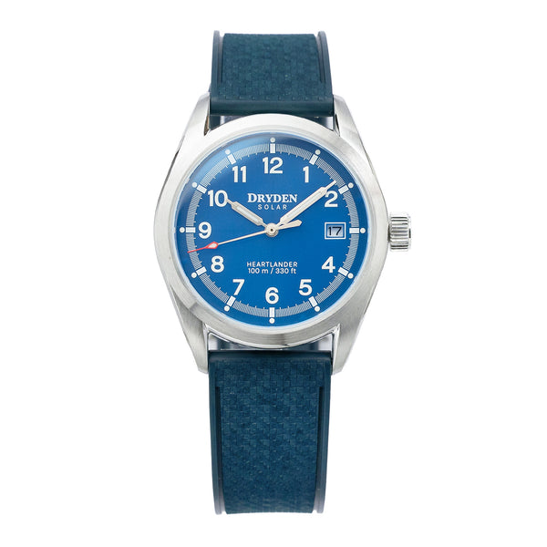 Dryden Heartlander Solar 38mm Field Watch - Dockside Blue