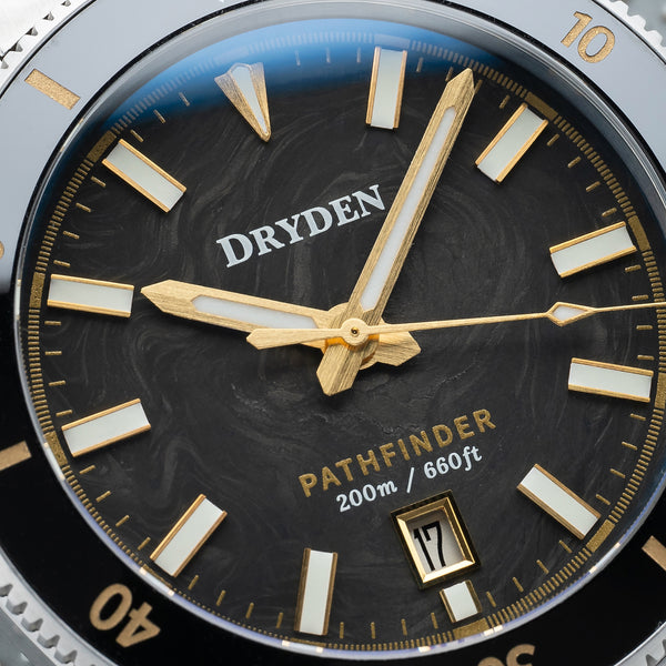 Dryden Pathfinder 41mm Automatic Dive Watch - Forged Carbon