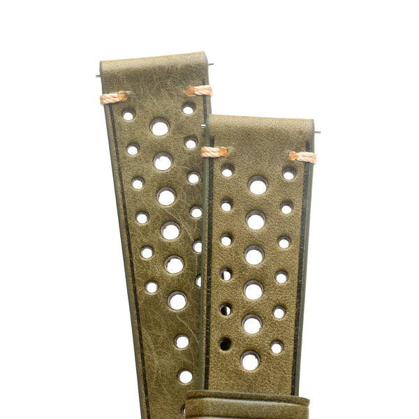 Dryden Velocity Rally Leather Watch Band – Italian Pueblo Veg-Tan Racing Strap