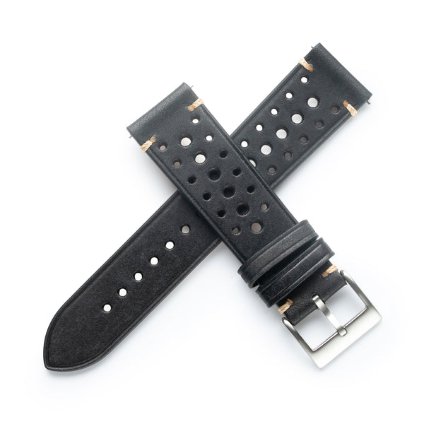 Dryden Velocity Rally Leather Watch Band – Italian Pueblo Veg-Tan Racing Strap