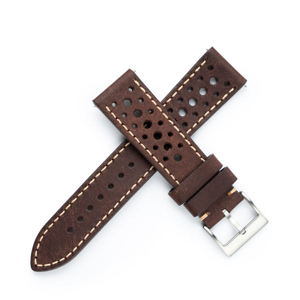 Dryden Pueblo Rally Leather Watch Band – Italian Veg-Tan Racing Strap