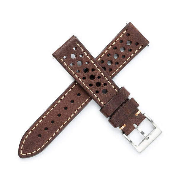 Dryden Pueblo Rally Leather Watch Band – Italian Veg-Tan Racing Strap