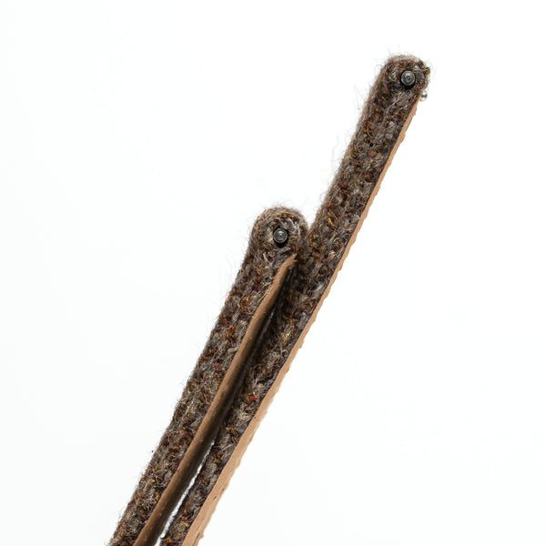 18mm 20mm 22mm Quick Release Wool / Leather Backed Watch Strap - Light Brown