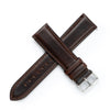 Dryden 'Journeyman' Padded Italian Leather Watch Band - Dark Walnut