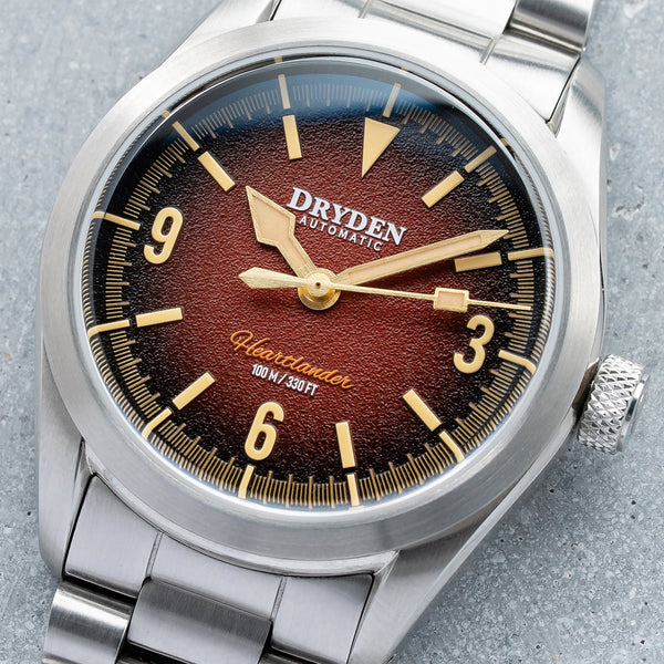 Dryden Heartlander 38mm Automatic Field Watch - Autumn Rust