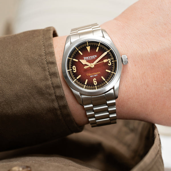 Dryden Heartlander 38mm Automatic Field Watch - Autumn Rust
