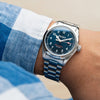 Dryden Heartlander 38mm Automatic Field Watch - Blue & Crimson