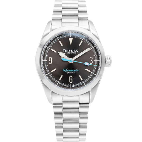 Dryden Heartlander 38mm Automatic Field Watch - Gunmetal Gray