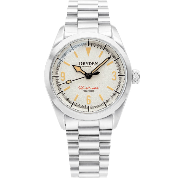 Dryden Heartlander 38mm Automatic Field Watch - Polar Vintage