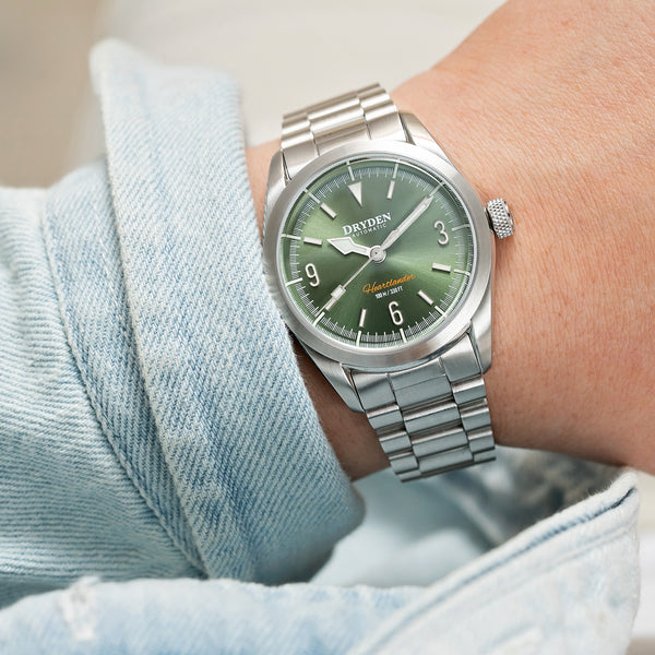 Dryden Heartlander 38mm Automatic Field Watch - Prairie Green