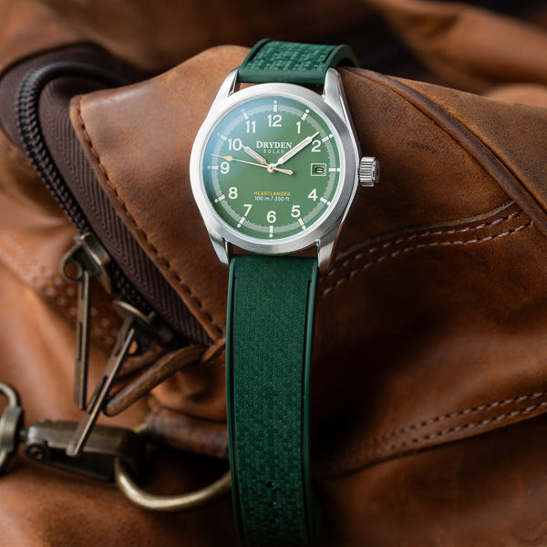Dryden Heartlander Solar 38mm Field Watch - Forest Green