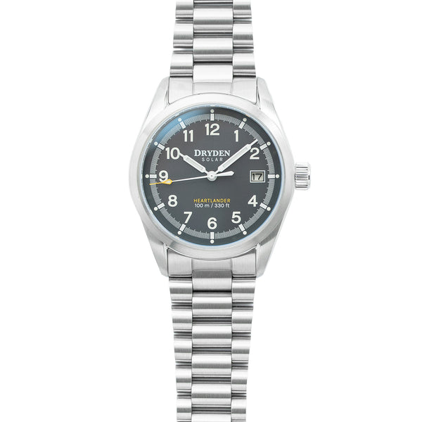 Dryden Heartlander Solar 38mm Field Watch - Slate Gray