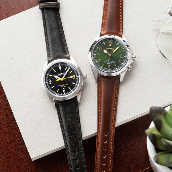 Dryden Vintage Taper Leather Watch Band - Oil Waxed Cowhide