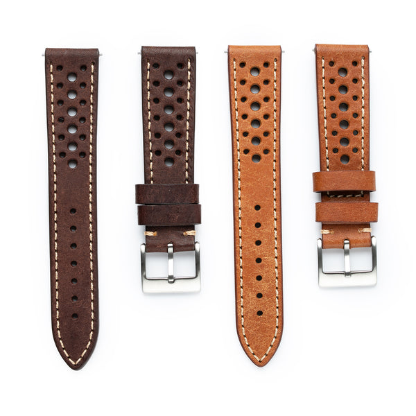 Dryden Pueblo Rally Leather Watch Band – Italian Veg-Tan Racing Strap