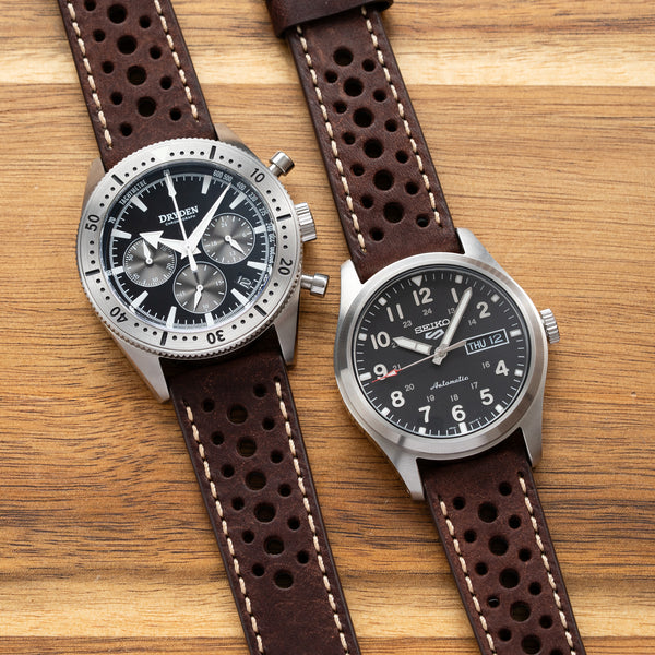 Dryden Pueblo Rally Leather Watch Band – Italian Veg-Tan Racing Strap