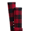 18mm 20mm 22mm Quick Release Wool Flannel Pattern / Leather Backed Watch Strap - Small Plaid