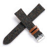 20mm 22mm Quick Release Wool / Leather Backed Watch Strap - Gray Tweed