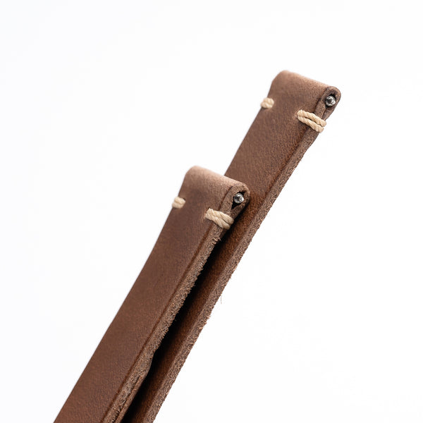 18mm 20mm 22mm Horween Chromexcel Quick Release Handmade Leather Watch Strap - Natural Brown