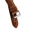 18mm 19mm 20mm 22mm Quick Release Padded Leather Watch Strap - Tan Brown