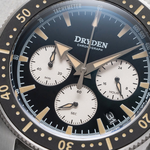 Dryden Chrono Diver Series 1 - Black Vintage