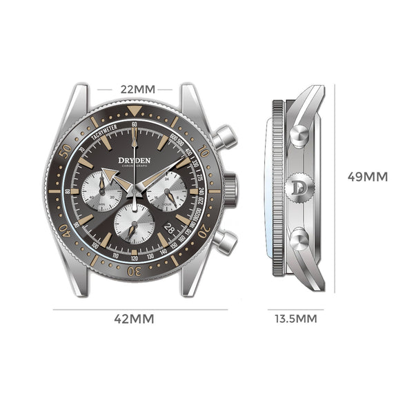 Dryden Chrono Diver Series 1 - Black Vintage