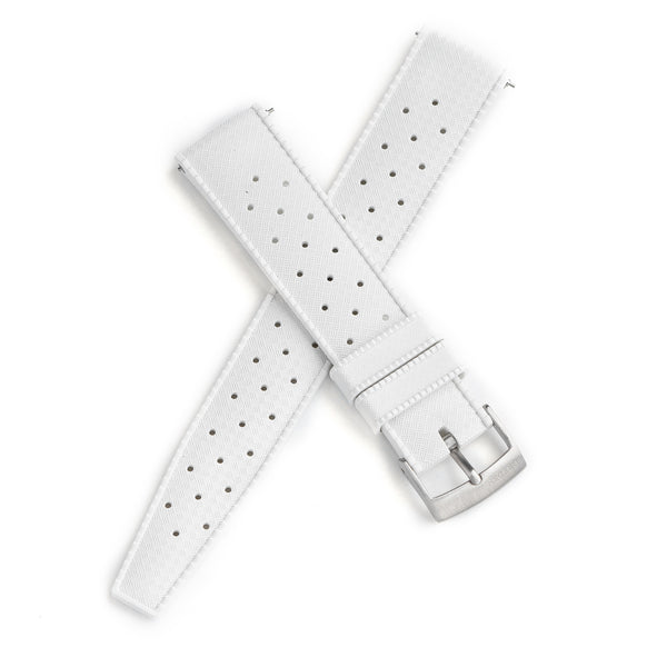 20mm 22mm Quick Release Tropical Pattern FKM Rubber Watch Strap