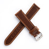 20mm 22mm Quick Release Handmade Leather Watch Strap - Dark Brown Full Stitch