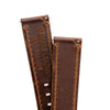 20mm 22mm Quick Release Handmade Leather Watch Strap - Dark Brown Full Stitch