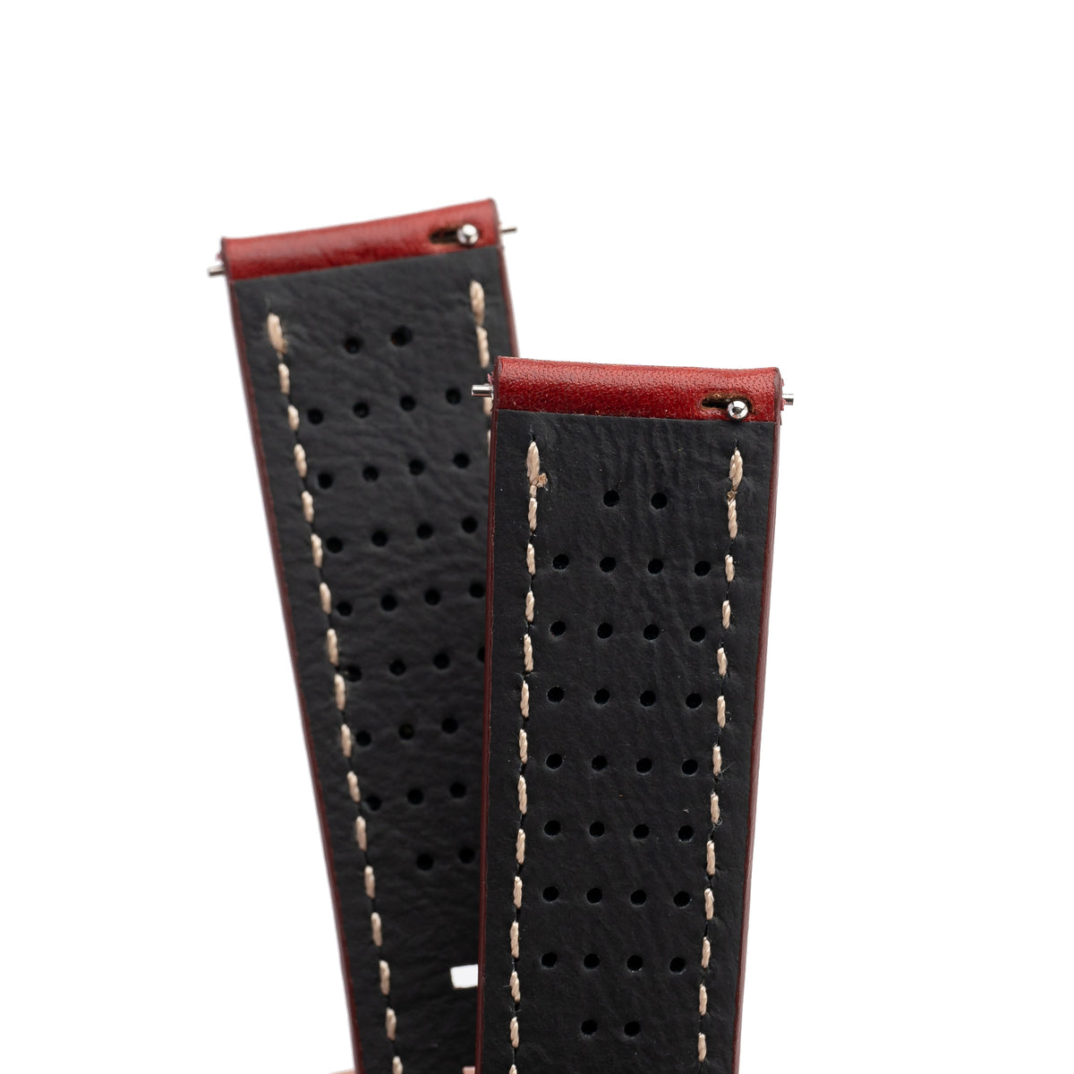 20mm 22mm Quick Release Handmade Leather Watch Strap Oxblood Red Ful Dryden Watch Co