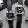 18mm 19mm 20mm 22mm Quick Release Genuine Leather Watch Strap - Charcoal Gray