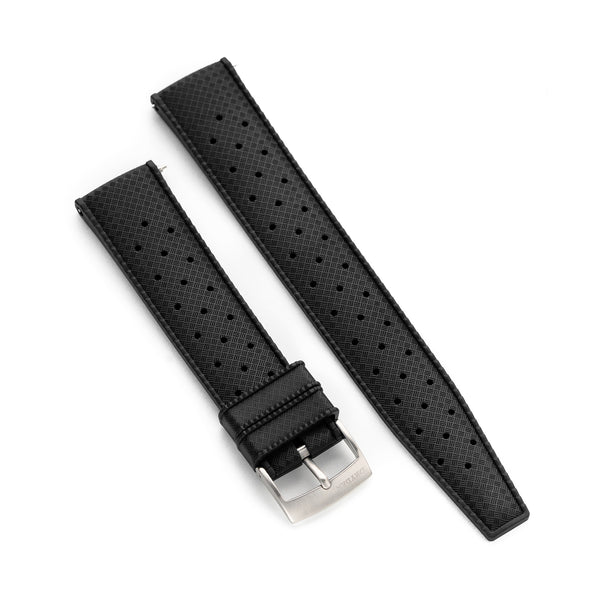 20mm 22mm Quick Release Tropical Pattern FKM Rubber Watch Strap
