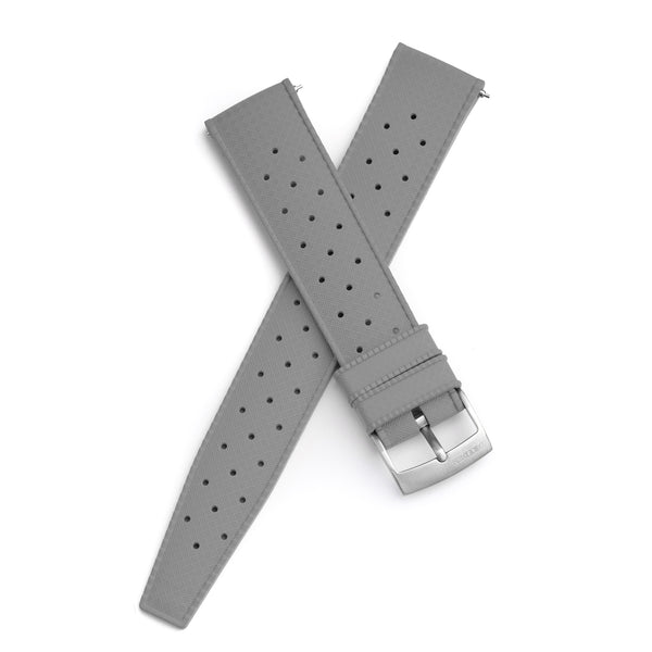 20mm 22mm Quick Release Tropical Pattern FKM Rubber Watch Strap