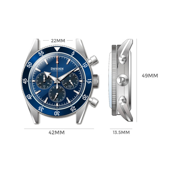 Dryden Chrono Diver Series 1 - Midnight Blue