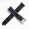 18mm 19mm 20mm 22mm Quick Release Genuine Leather Watch Strap - Charcoal Gray
