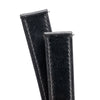 18mm 19mm 20mm 22mm Quick Release Genuine Leather Watch Strap - Charcoal Gray