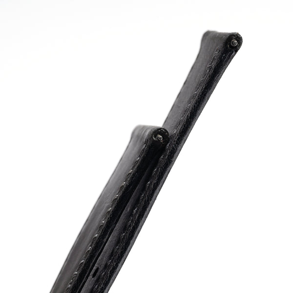 18mm 19mm 20mm 22mm Quick Release Genuine Leather Watch Strap - Charcoal Gray