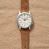 18mm 20mm 22mm Quick Release Tapered Suede Leather Watch Strap - Brown