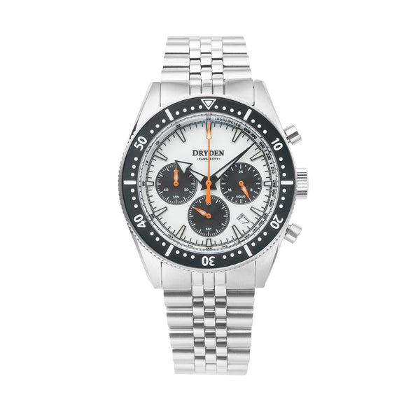 Dryden Chrono Diver Gen 2 42mm Chronograph - Panda Orange