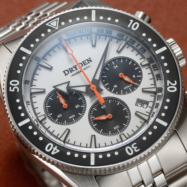Dryden Chrono Diver Gen 2 42mm Chronograph - Panda Orange