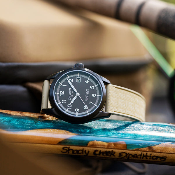 Dryden Heartlander Solar 38mm Field Watch - Nightfall Black