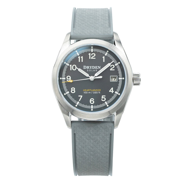 Dryden Heartlander Solar 38mm Field Watch - Slate Gray