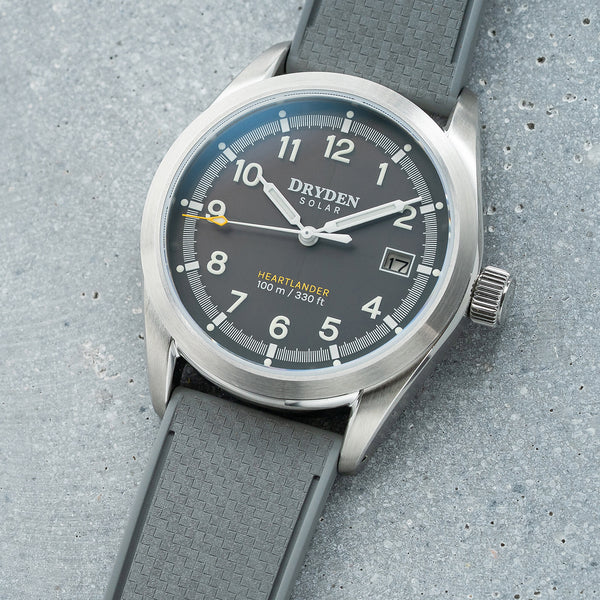 Dryden Heartlander Solar 38mm Field Watch - Slate Gray