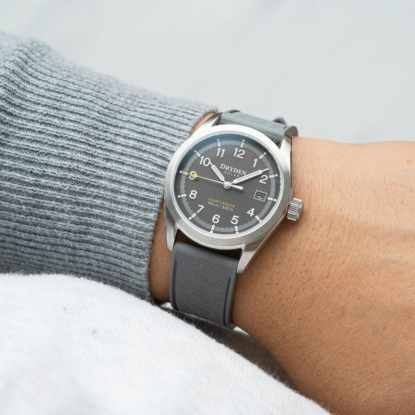 Dryden Heartlander Solar 38mm Field Watch - Slate Gray