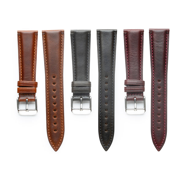 Dryden Vintage Taper Leather Watch Band - Oil Waxed Cowhide