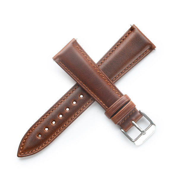 Dryden Vintage Taper Leather Watch Band - Oil Waxed Cowhide