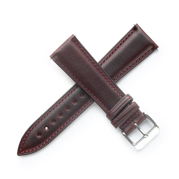 Dryden Vintage Taper Leather Watch Band - Oil Waxed Cowhide