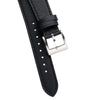 18mm 20mm 22mm Quick Release Tapered Saffiano Leather Watch Strap - Black