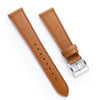 18mm 20mm 22mm Quick Release Tapered Saffiano Leather Watch Strap - Brown