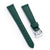 18mm 20mm 22mm Quick Release Tapered Saffiano Leather Watch Strap - Forest Green