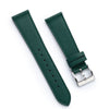 18mm 20mm 22mm Quick Release Tapered Saffiano Leather Watch Strap - Forest Green